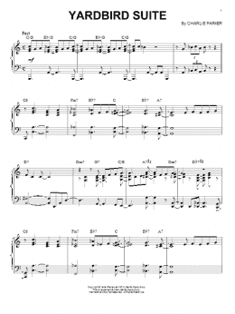 page one of Yardbird Suite (arr. Brent Edstrom) (Piano Solo)