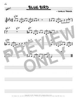 page one of Blue Bird (Real Book – Melody & Chords – C Instruments)