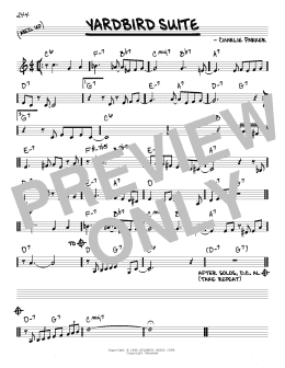 page one of Yardbird Suite (Real Book – Melody & Chords – C Instruments)