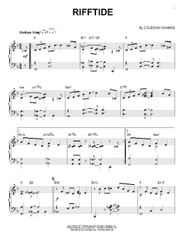 page one of Rifftide (arr. Brent Edstrom) (Piano Solo)
