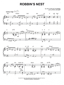 page one of Robbin's Nest (arr. Brent Edstrom) (Piano Solo)