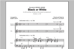 page one of Black Or White (arr. Kirby Shaw) (SSA Choir)