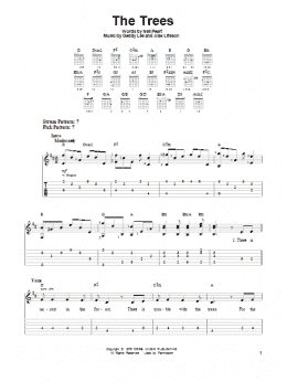 page one of The Trees (Easy Guitar Tab)