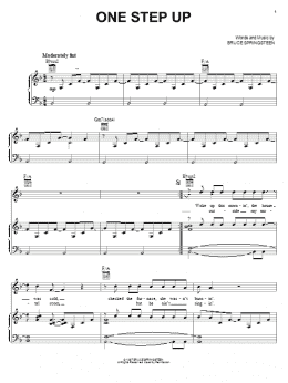 page one of One Step Up (Piano, Vocal & Guitar Chords (Right-Hand Melody))