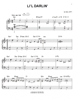 page one of Li'l Darlin' (Easy Piano)