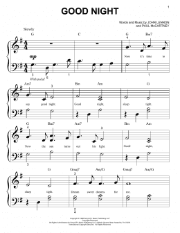 page one of Good Night (Big Note Piano)