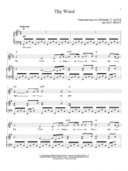 page one of Thy Word (Piano & Vocal)