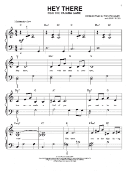 page one of Hey There (Big Note Piano)