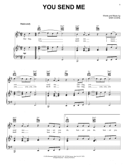 page one of You Send Me (Piano, Vocal & Guitar Chords (Right-Hand Melody))