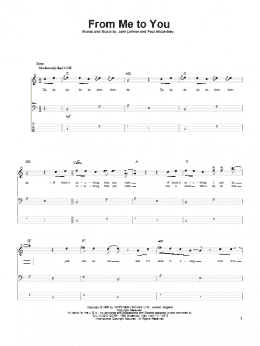 page one of From Me To You (Bass Guitar Tab)