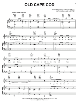 page one of Old Cape Cod (Piano, Vocal & Guitar Chords (Right-Hand Melody))