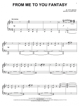 page one of From Me To You Fantasy (Piano, Vocal & Guitar Chords (Right-Hand Melody))
