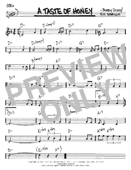 page one of A Taste Of Honey (Real Book – Melody & Chords – C Instruments)
