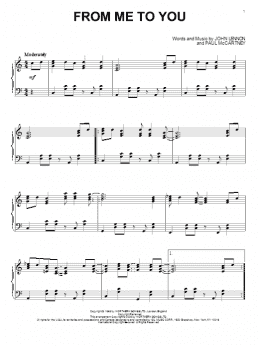 page one of From Me To You (Piano Solo)