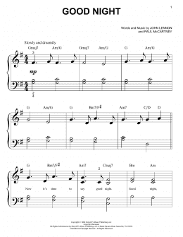 page one of Good Night (Big Note Piano)