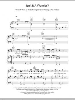 page one of Isn't It A Wonder? (Piano, Vocal & Guitar Chords)