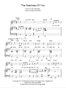 page one of The Nearness Of You (Piano, Vocal & Guitar Chords)