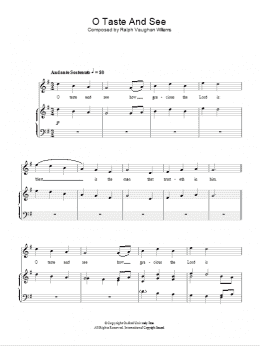 page one of O Taste And See (Easy Piano)