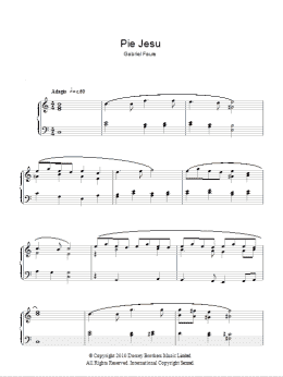 page one of Pie Jesu (from Requiem, Op. 48) (Easy Piano)