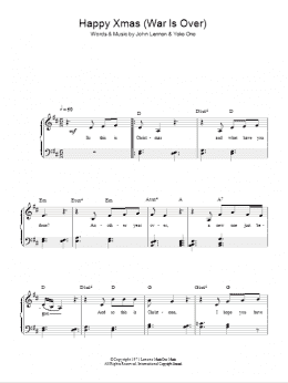 page one of Happy Xmas (War Is Over) (Easy Piano)