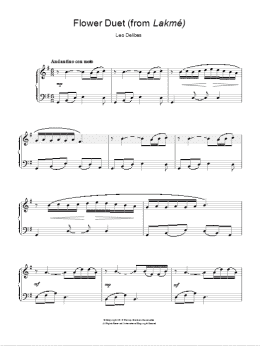 page one of Flower Duet (from Lakme) (Easy Piano)