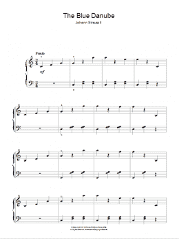 page one of (On The Beautiful) The Blue Danube (Easy Piano)