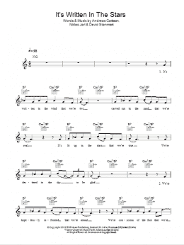 page one of It's Written In The Stars (Lead Sheet / Fake Book)