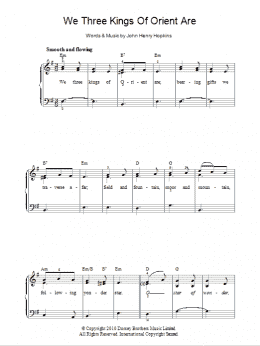 page one of We Three Kings Of Orient Are (Easy Piano)