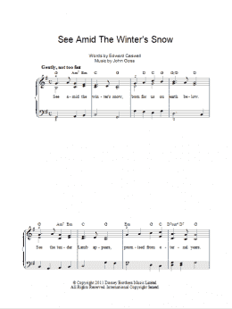page one of See Amid The Winter's Snow (Easy Piano)