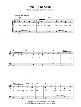 page one of We Three Kings Of Orient Are (Easy Piano)