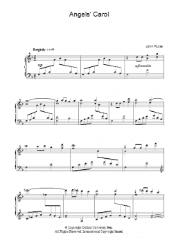 page one of Angels' Carol (Piano Solo)