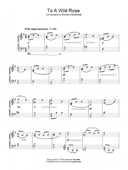 page one of To A Wild Rose (Easy Piano)