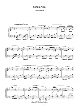 page one of Sicilienne (Piano Solo)