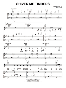 page one of Shiver Me Timbers (Piano, Vocal & Guitar Chords (Right-Hand Melody))