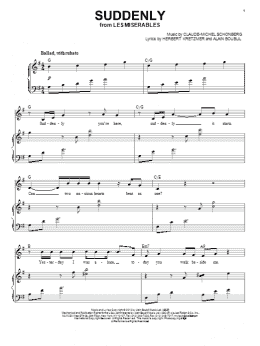 page one of Suddenly (Piano & Vocal)
