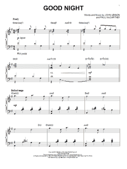page one of Good Night [Jazz version] (arr. Brent Edstrom) (Piano Solo)