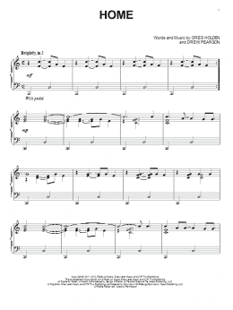 page one of Home (Piano Solo)