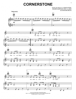 page one of Cornerstone (Piano, Vocal & Guitar Chords (Right-Hand Melody))