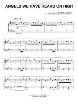 page one of Angels We Have Heard On High (Piano Solo)