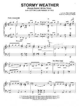 page one of Stormy Weather (Keeps Rainin' All The Time) (Piano Solo)