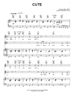 page one of Cute (Piano, Vocal & Guitar Chords (Right-Hand Melody))