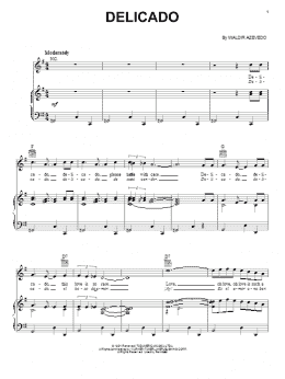 page one of Delicado (Piano, Vocal & Guitar Chords (Right-Hand Melody))