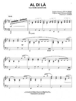 page one of Al Di La (Piano Solo)