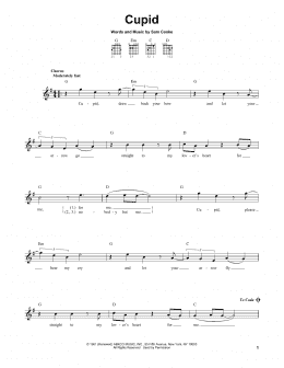 page one of Cupid (Easy Guitar)