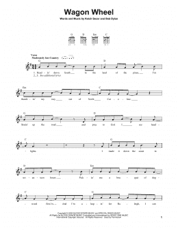 page one of Wagon Wheel (Easy Guitar)