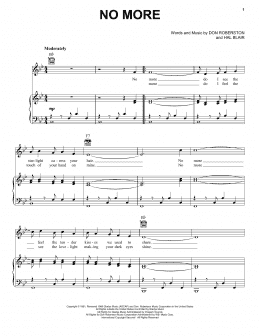 page one of No More (Piano, Vocal & Guitar Chords (Right-Hand Melody))