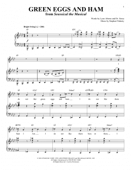 page one of Green Eggs And Ham (Piano & Vocal)
