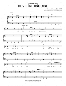 page one of (You're The) Devil In Disguise (Piano & Vocal)