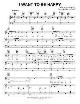 page one of I Want To Be Happy (Piano, Vocal & Guitar Chords (Right-Hand Melody))