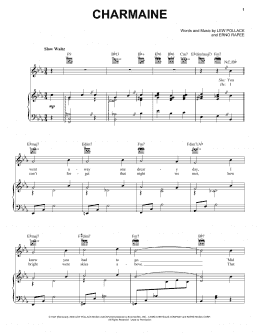 page one of Charmaine (Piano, Vocal & Guitar Chords (Right-Hand Melody))